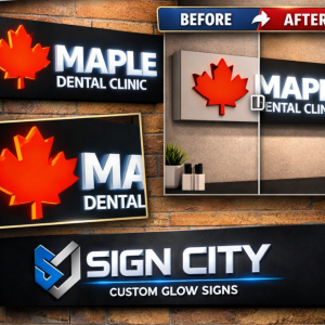 Indoor Illuminated 3D Office Signage.